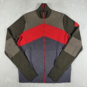 Brooks Brothers X Spyder Sweater Jacket Men's Large Multicolor‎ Merino Wool Zip